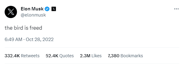 Elon Musk Gets His Way Source: Х