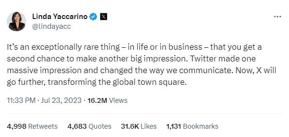 Linda Announces Significant Changes Source: X
