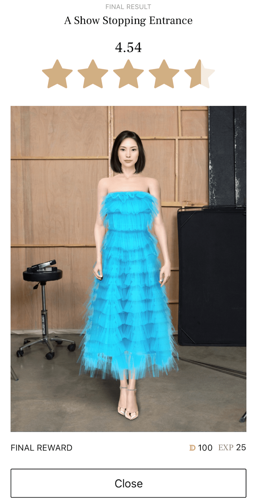 DREST dressing room. Source: DREST app