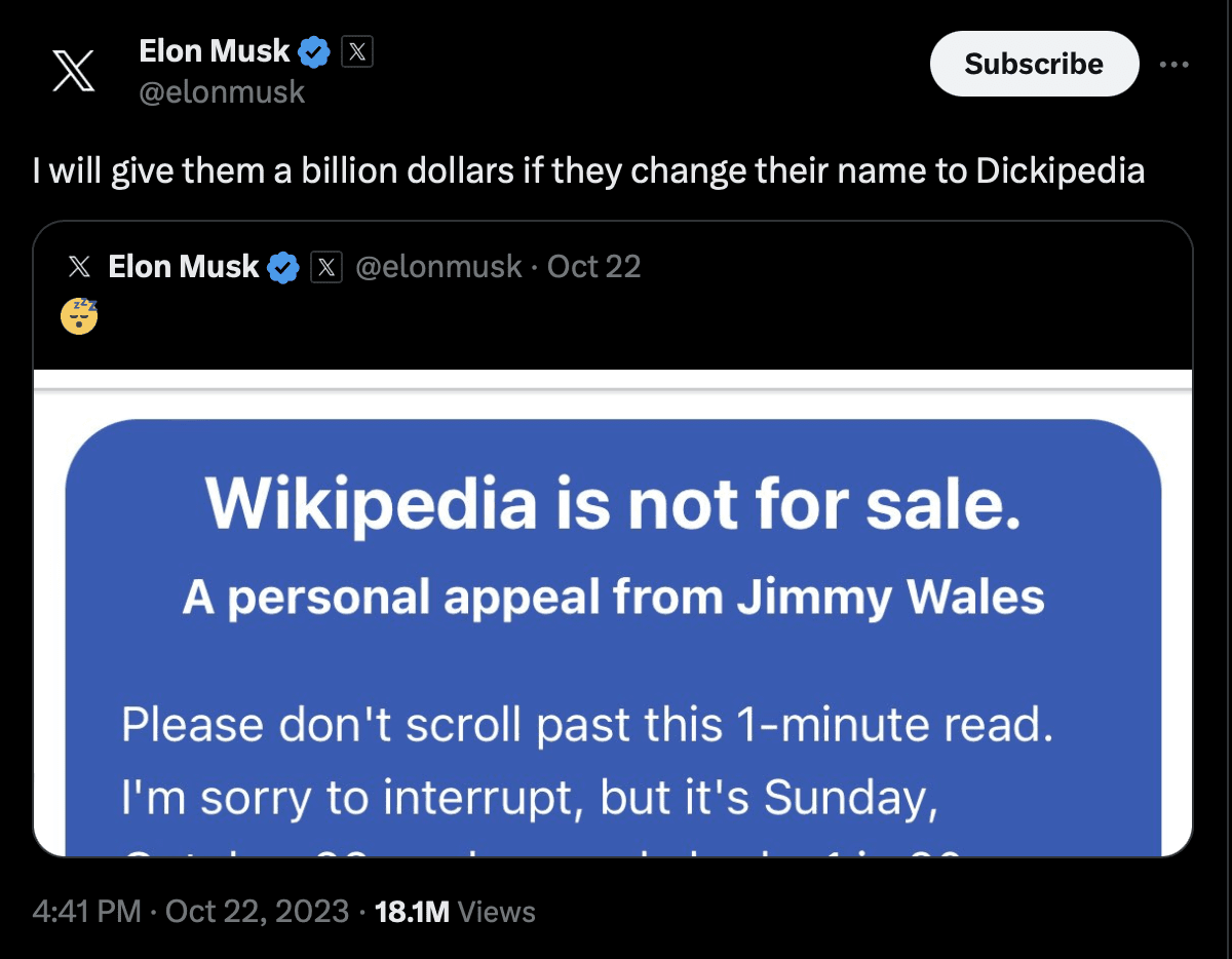 Пост Маска. Источник: X (Twitter)