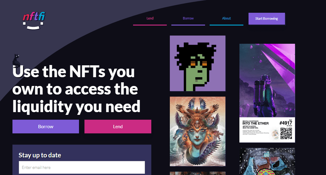 Інтерфейс NFTfi