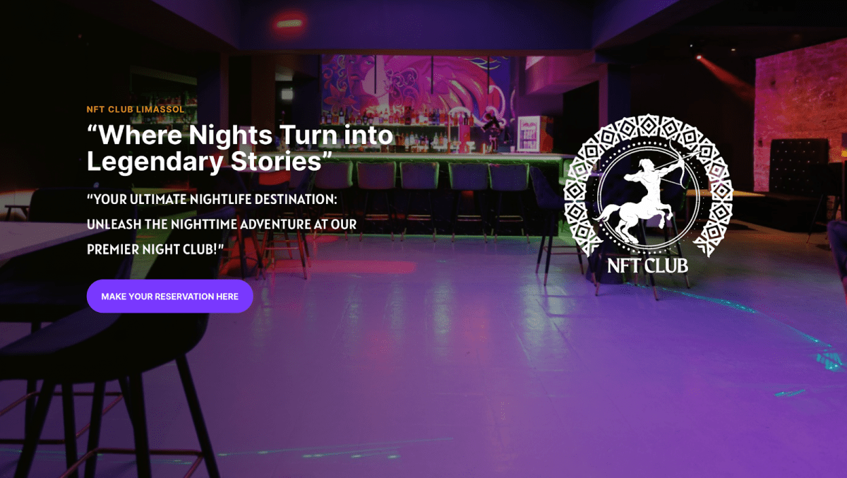 NFT Club’s front page. Source: NFT Club’s site