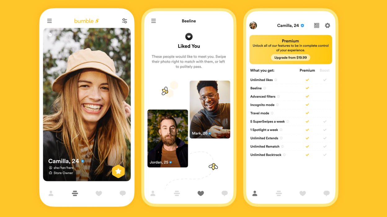 Bumble Premium має розширені можливості пошуку. Джерело: mashable
