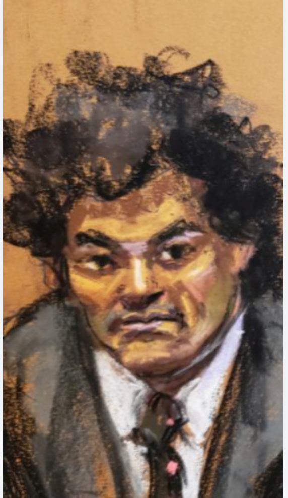 SBF’s courtroom sketch. Source: Reuters