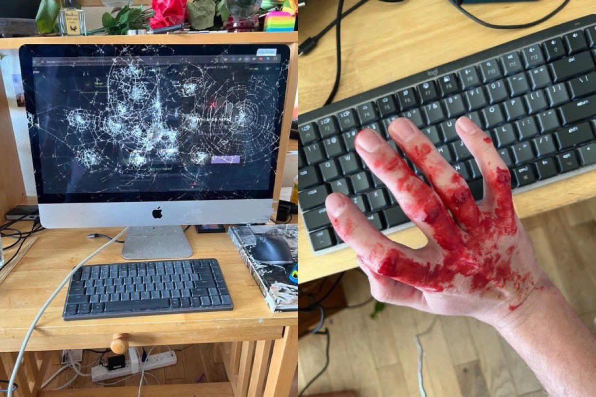 Photo from a post, allegedly of a NORMIE hack victim. Source: x.com