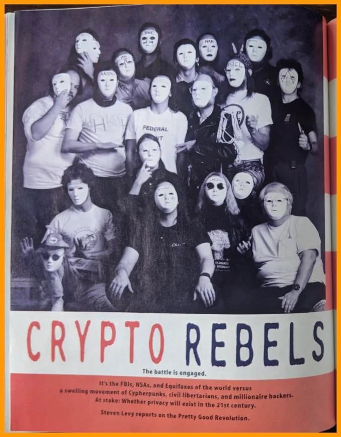 Cover of Wired Magazine where the term “cypherpunk” first appeared. Source: Reddit