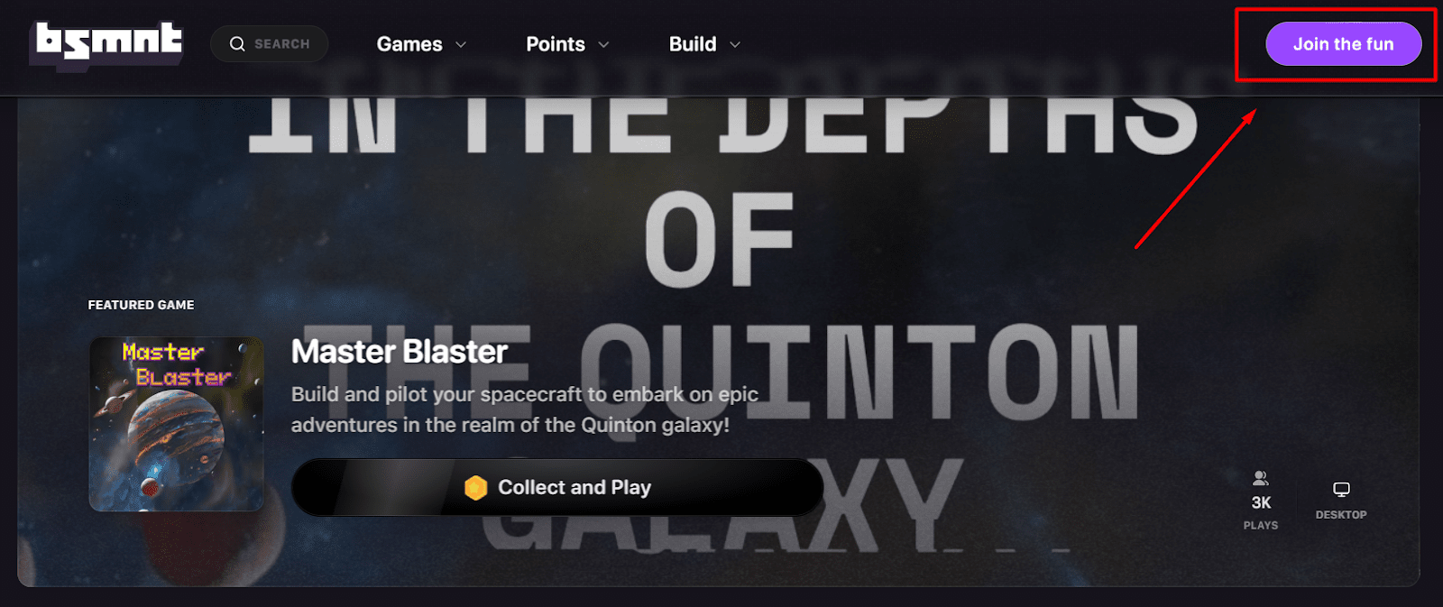 Testnet Homepage. Source: https://basement.fun/