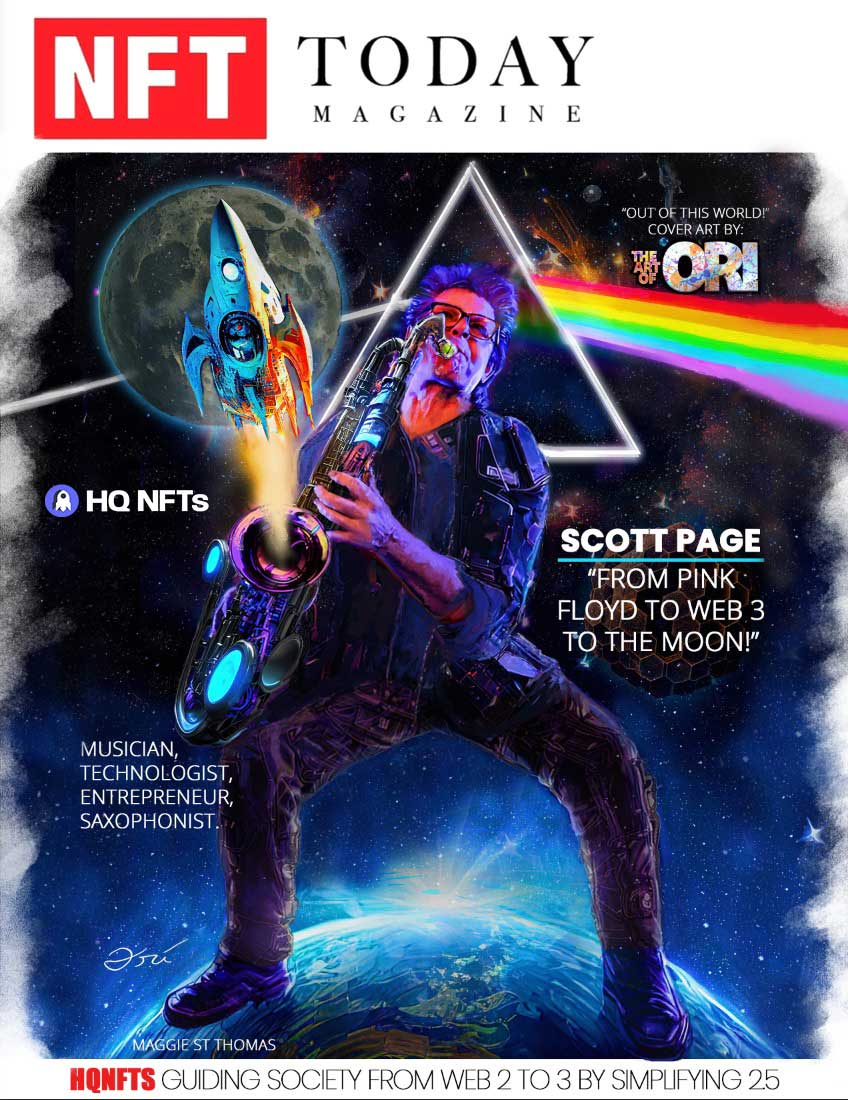 A promotional poster from the NFT collection "Moonshot", source — hqnfts.ai