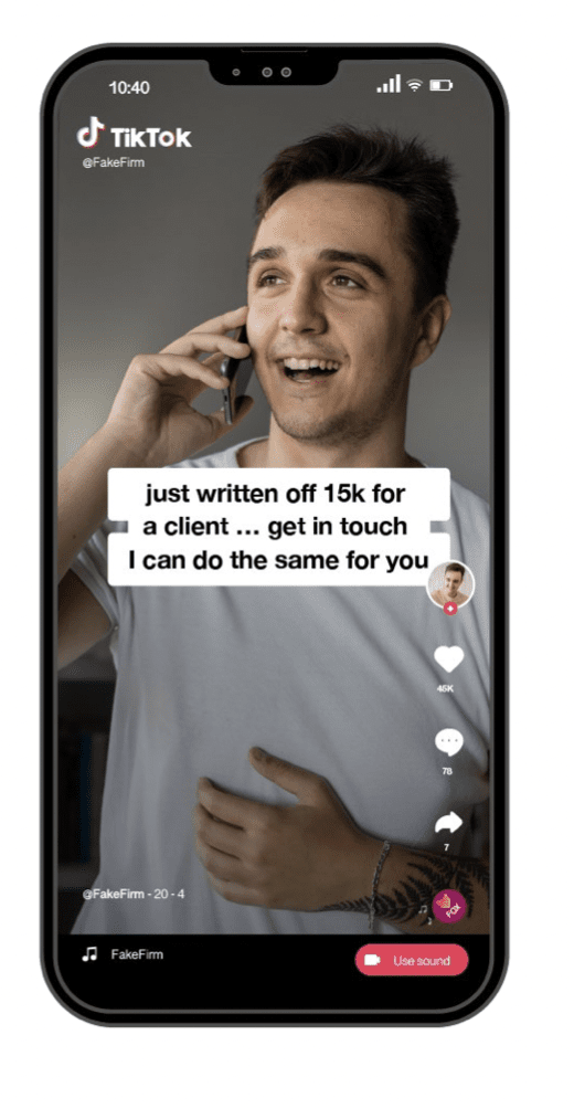 Non-compliant financial ad. Source: Financial promotions on social media report