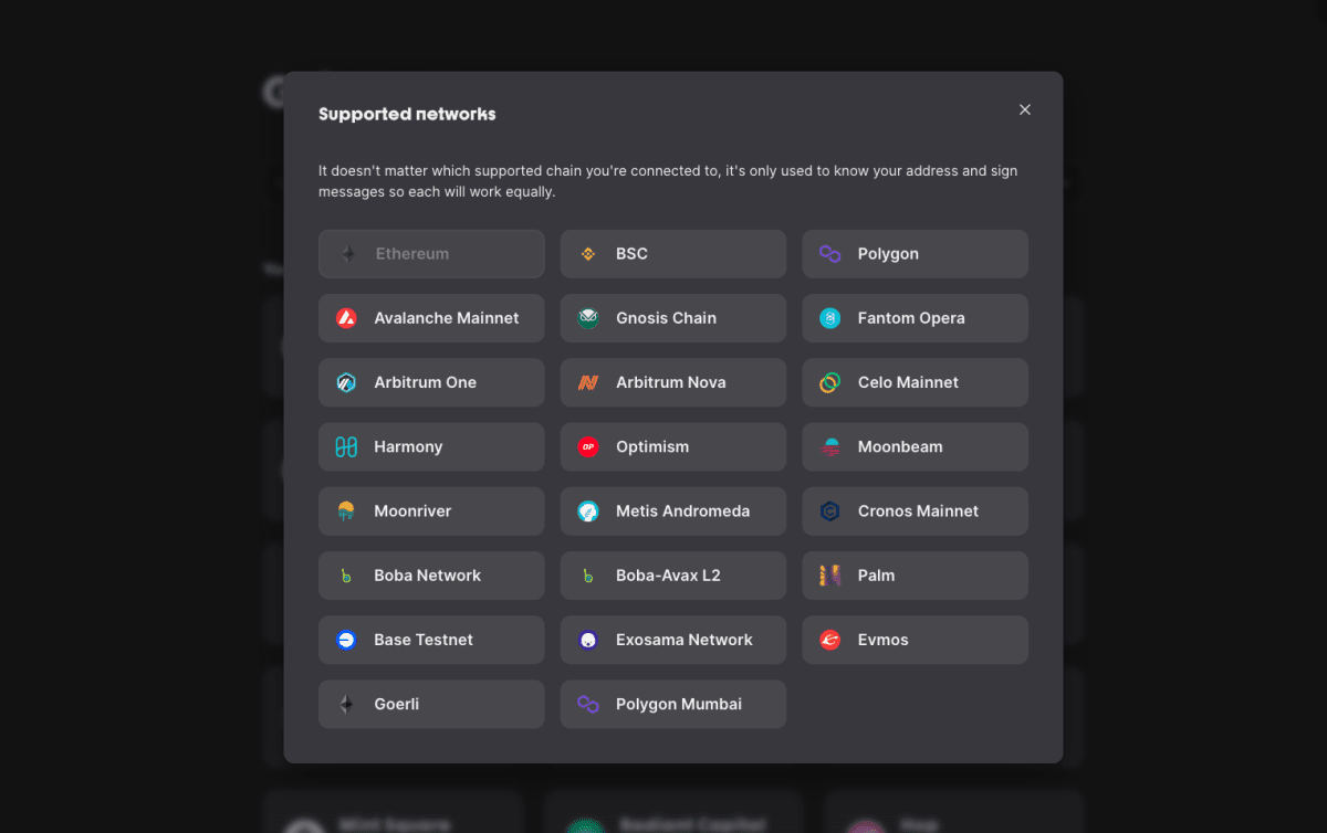 Список мереж, що підтримуються Guild. Джерело: https://help.guild.xyz/
