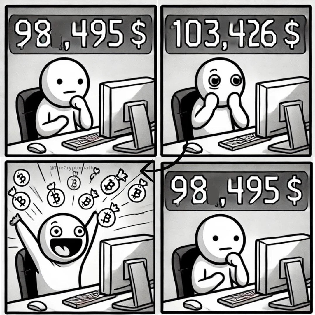 Американські гірки на шляху біткоїна до $100 000. Джерело: Reddit 
