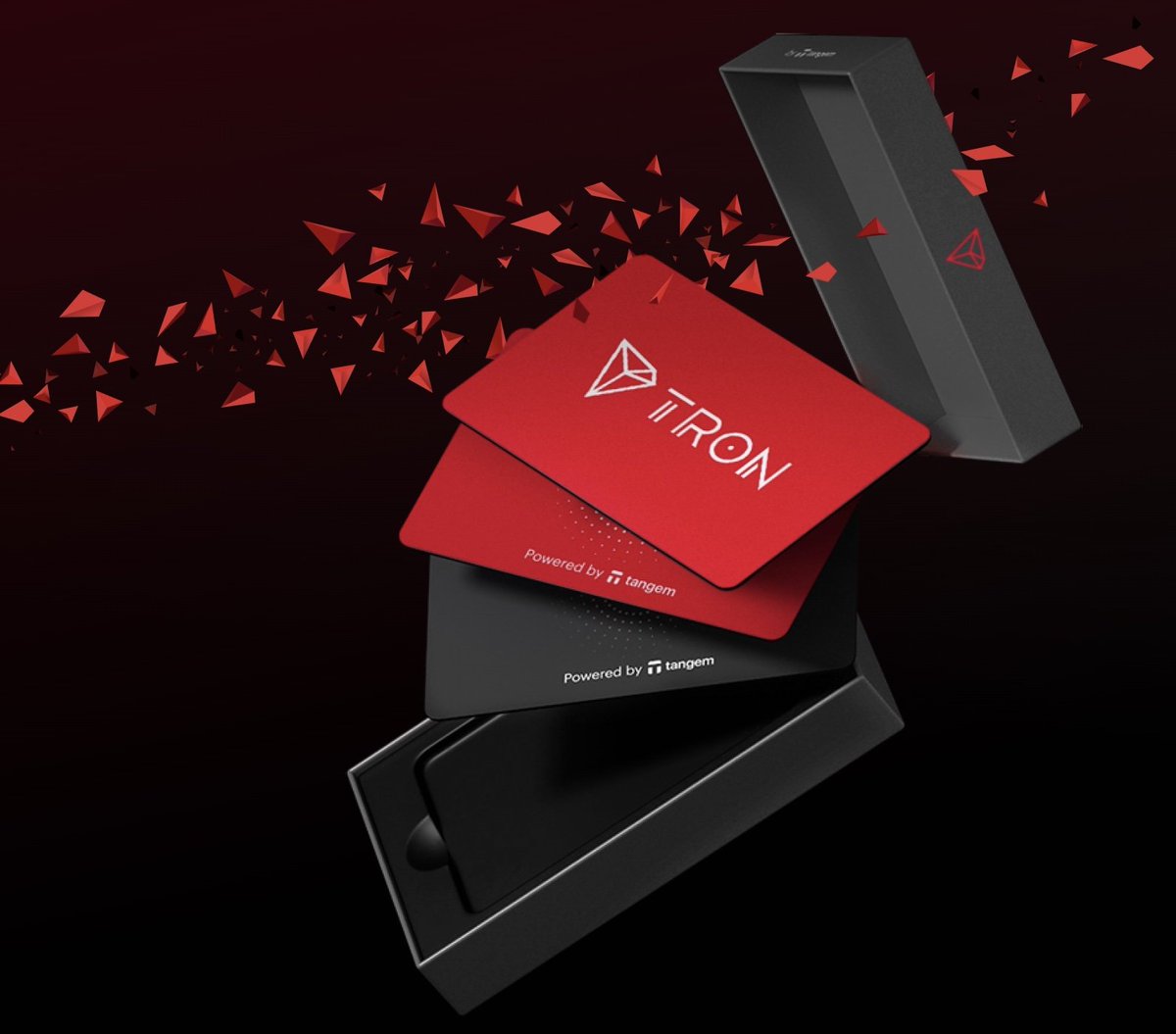 Tangem Wallet-Card featuring the Tron Logo. Source: X