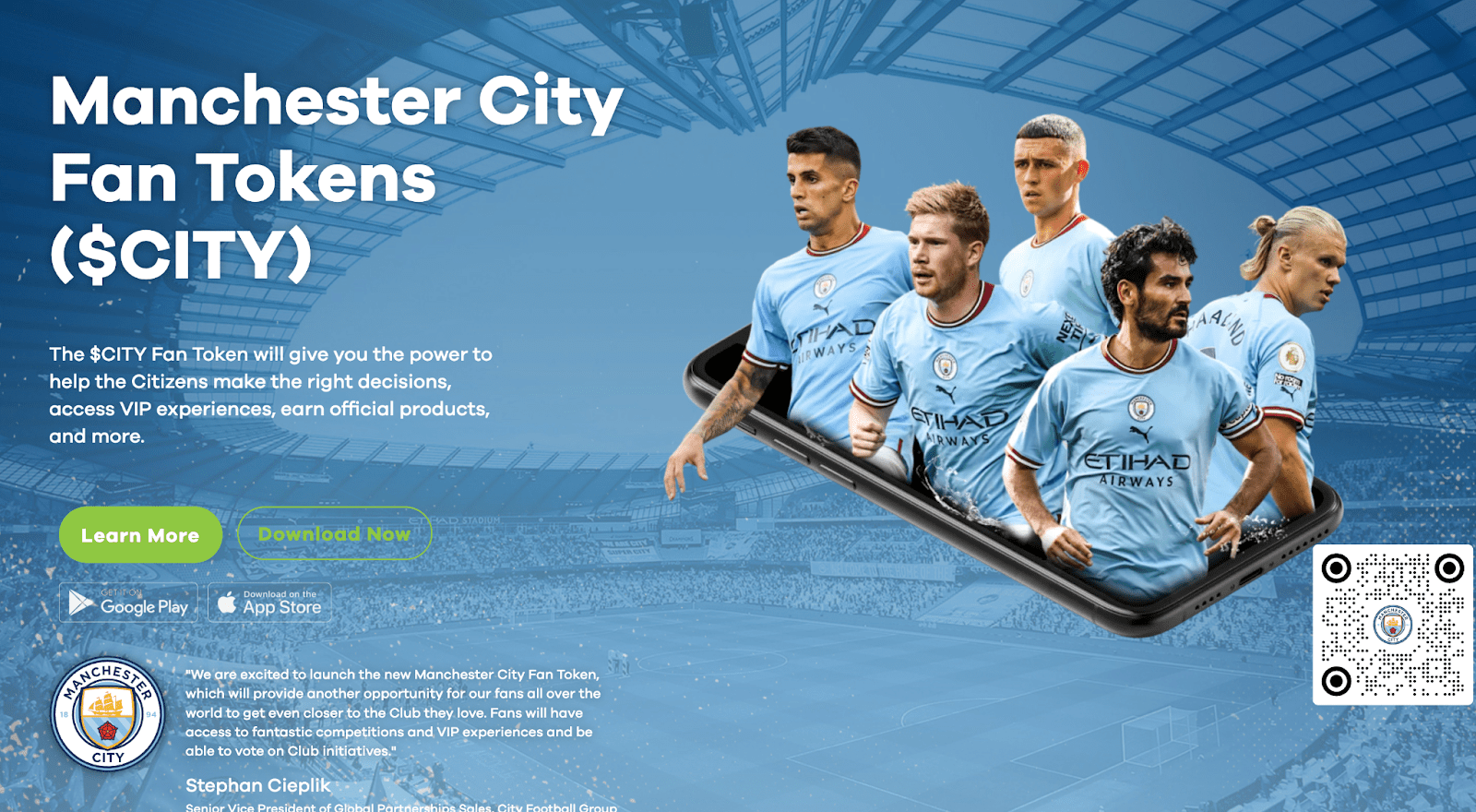 CITY holders receive a unique desktop wallpaper. Source: fantoken.com