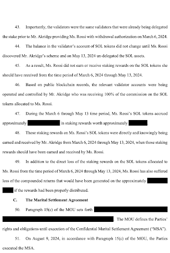 Rossi vs Eckridge Lawsuit. Source: law.com