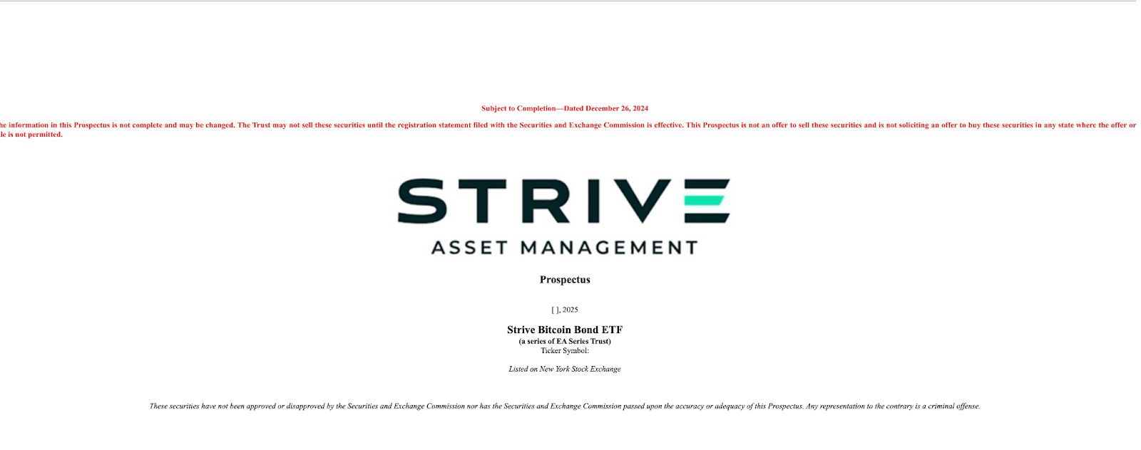 Strive’s ETF application filed on December 26, 2024. Source: sec.gov