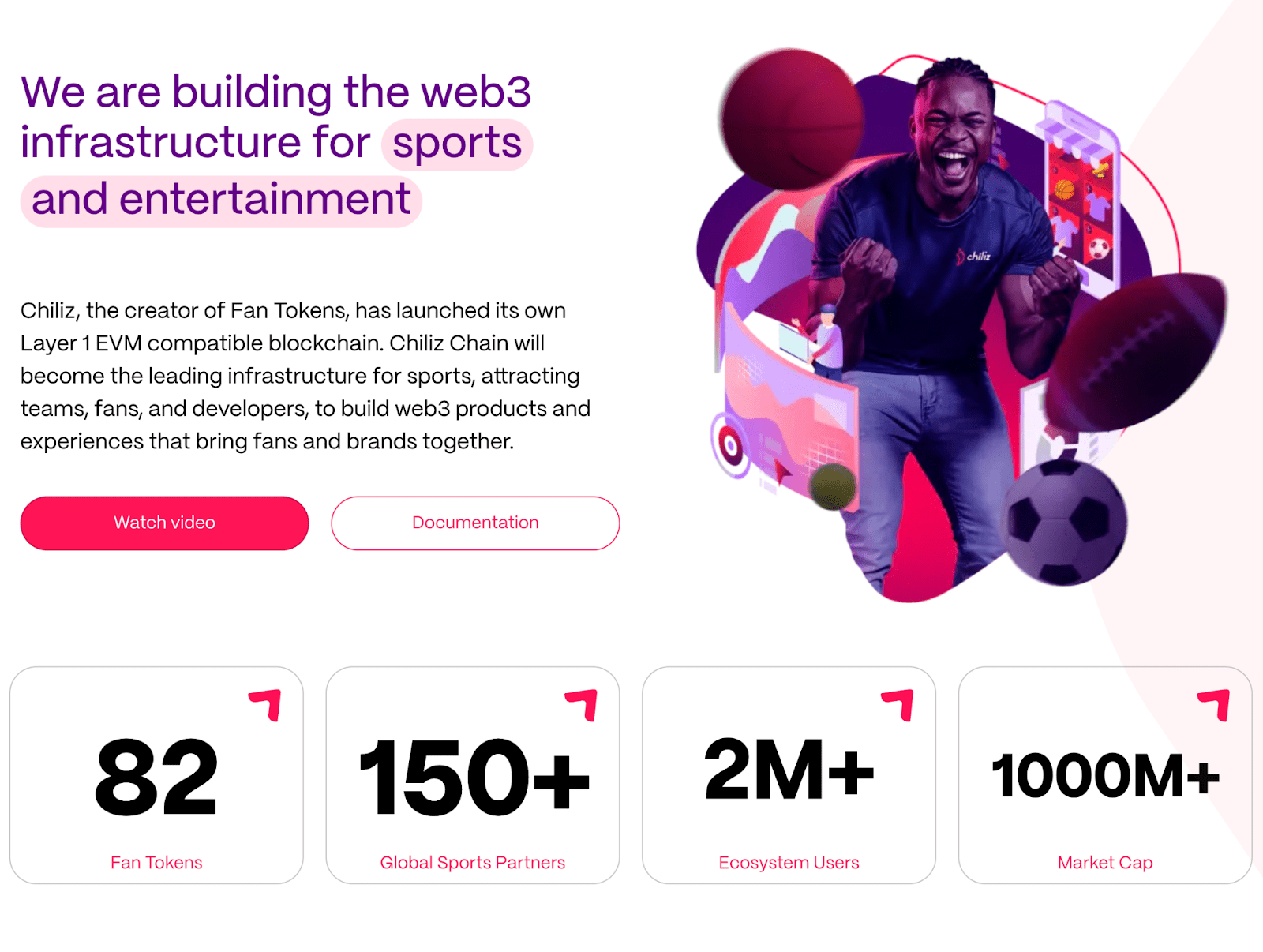 The Chiliz blockchain supports over 80 fan tokens. Source: chiliz.com