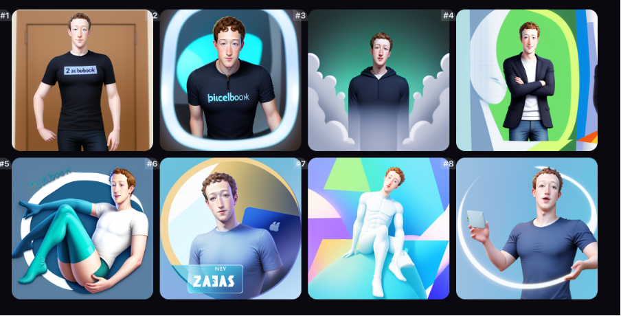 Mark Zuckerberg’s NFTs. Source: AI-Generated NFTs