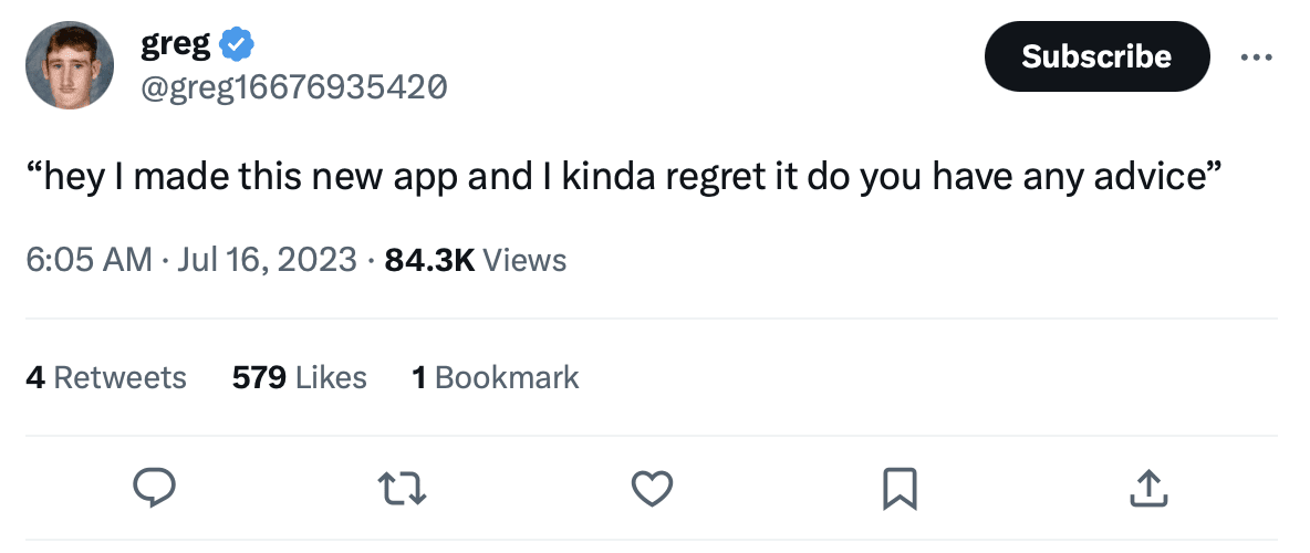 твит Greg. Источник: Твиттер