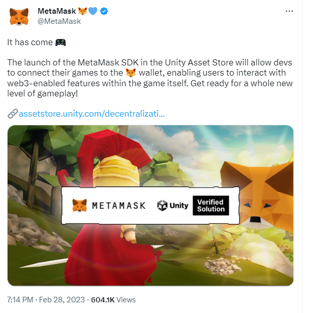 Source: MetaMask Twitter account
