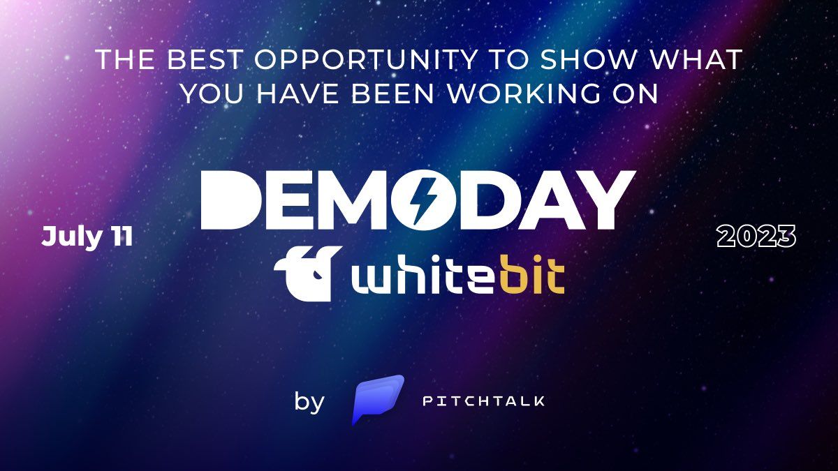 The online event featuring WhiteBIT will take place on July 11 Source: https://twitter.com/pitchtalk_com