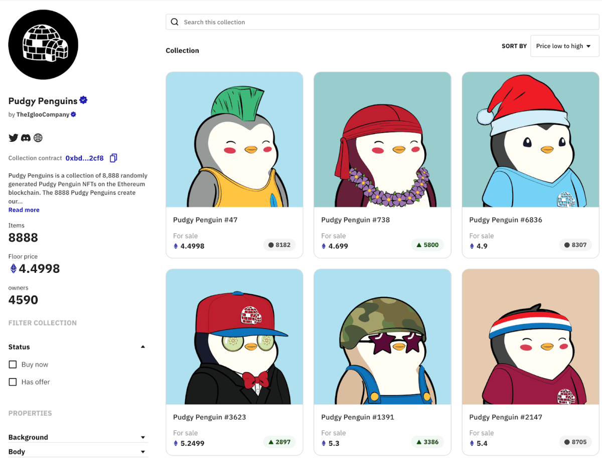 Одна из коллекций, представленных на Kraken Источник:nft.kraken.com