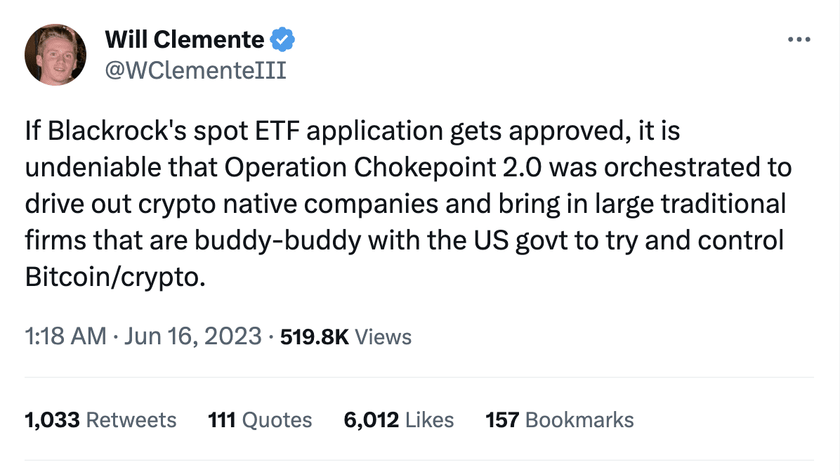 Мнение Клементе Источник: Twitter