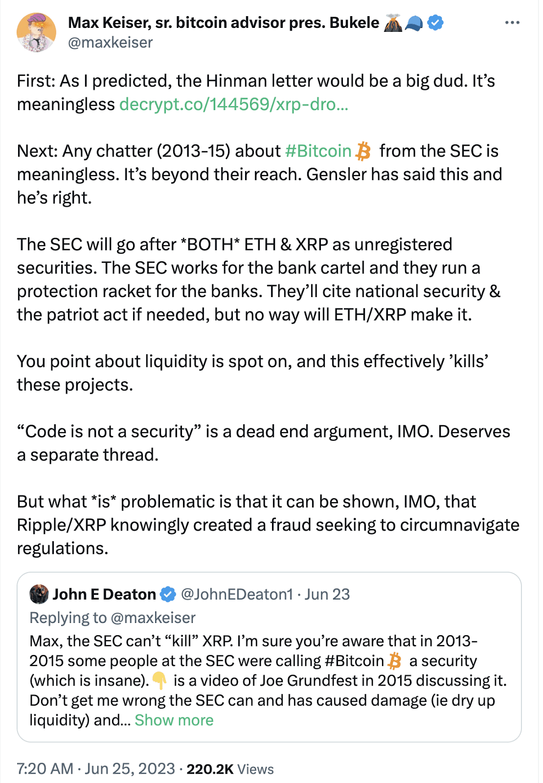 Диспут Кайзера и Дитона Источник: Twitter