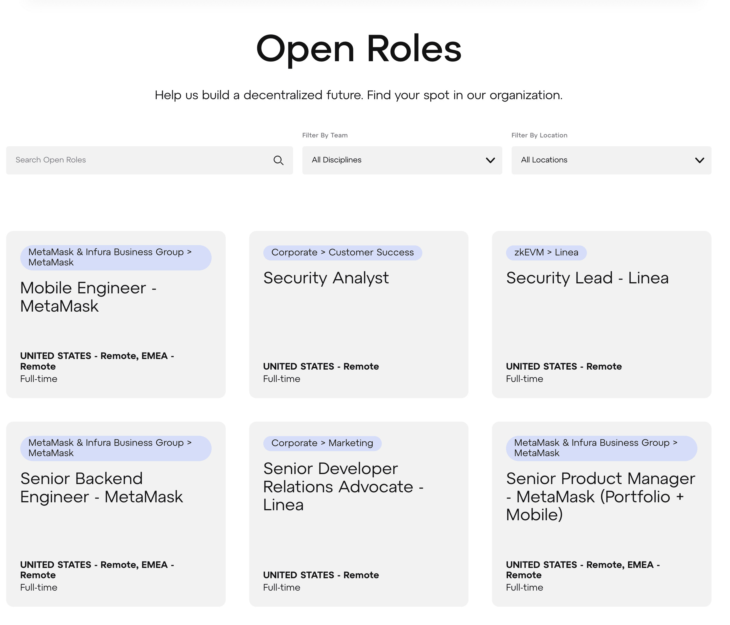 Consensys Hiring Top Talent. Source: consensys.io
